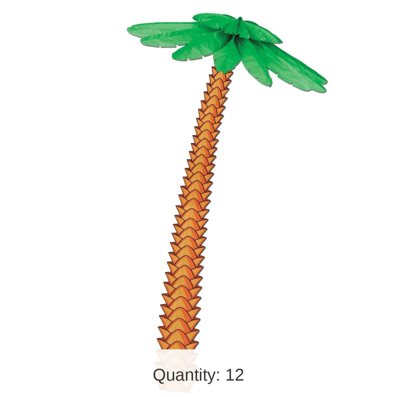 12 Pack Bulk Luau Party Jointed Palm Tree with Tissue Fronds