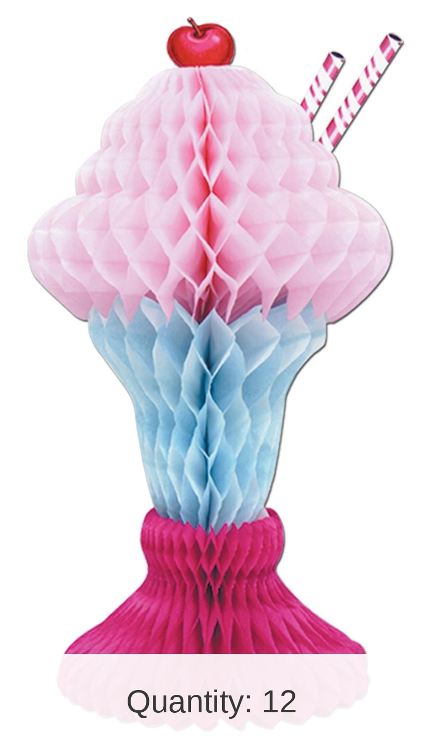 12 Pack Bulk Tissue Ice Cream Sundae Decoration