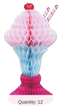 12 Pack Bulk Tissue Ice Cream Sundae Decoration