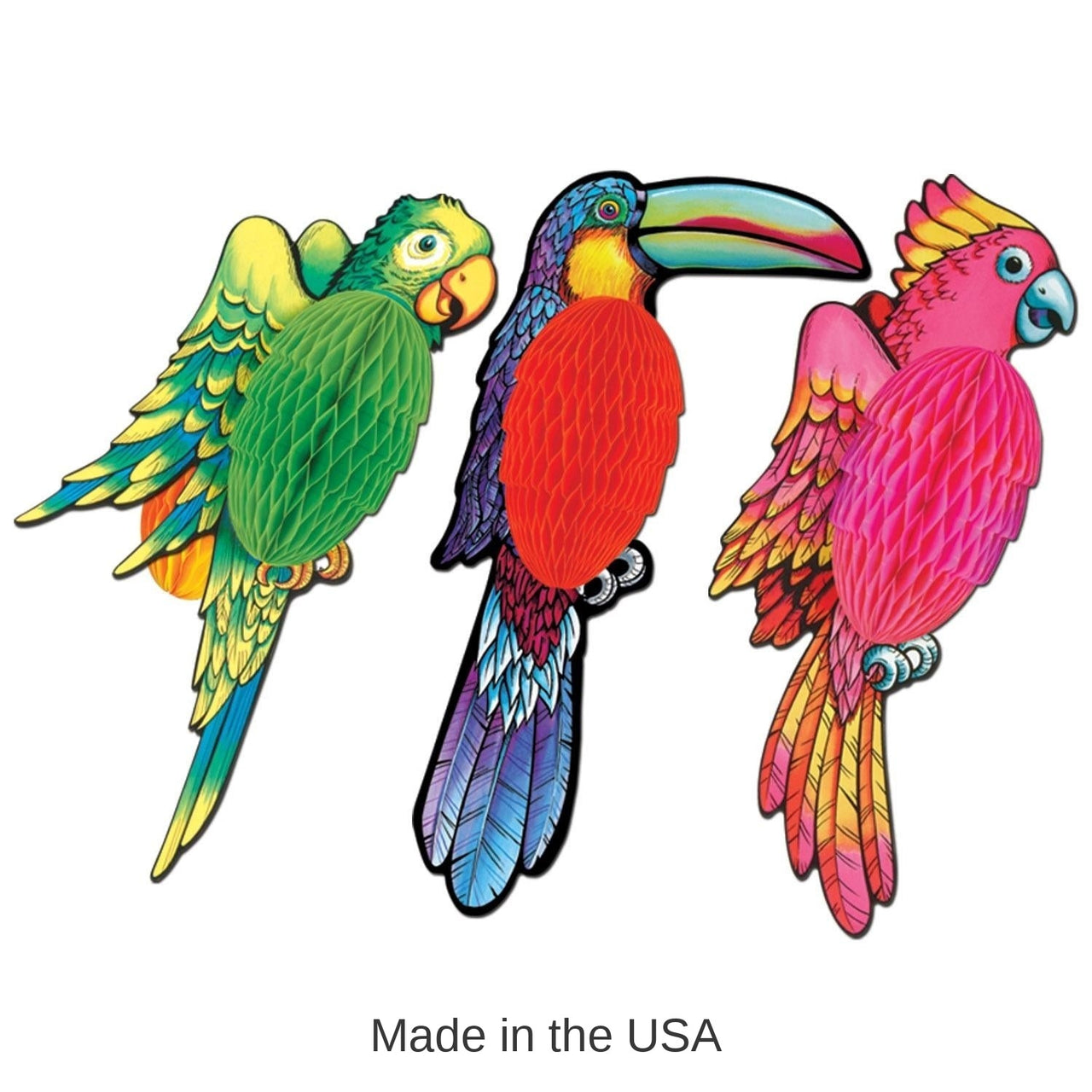 12 Pack Bulk Luau Party Tissue Exotic Birds