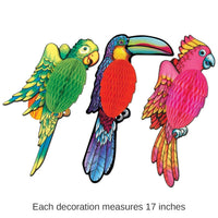 12 Pack Bulk Luau Party Tissue Exotic Birds