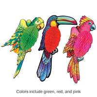 12 Pack Bulk Luau Party Tissue Exotic Birds
