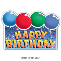 12 Pack Bulk Glittered Happy Birthday Sign
