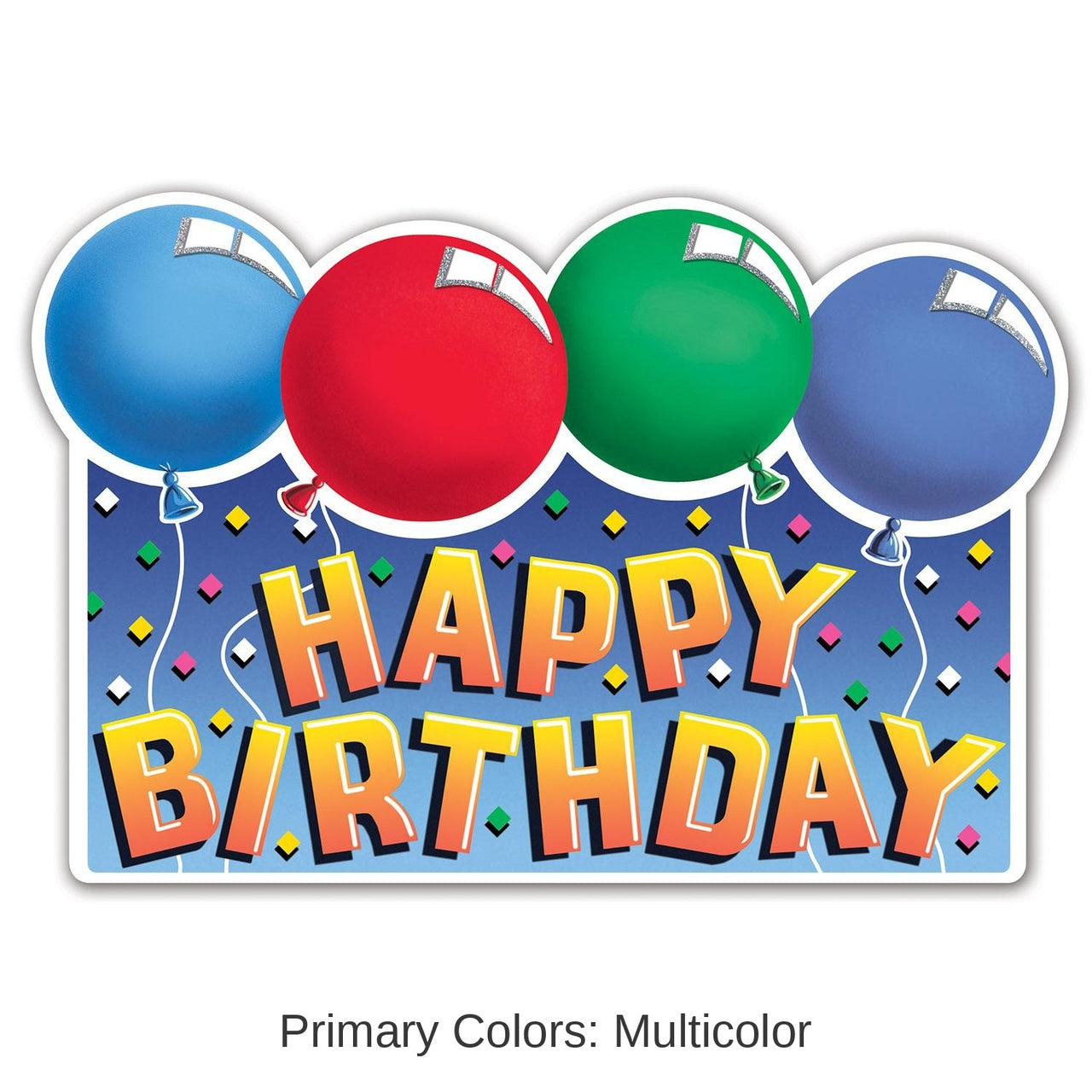 12 Pack Bulk Glittered Happy Birthday Sign