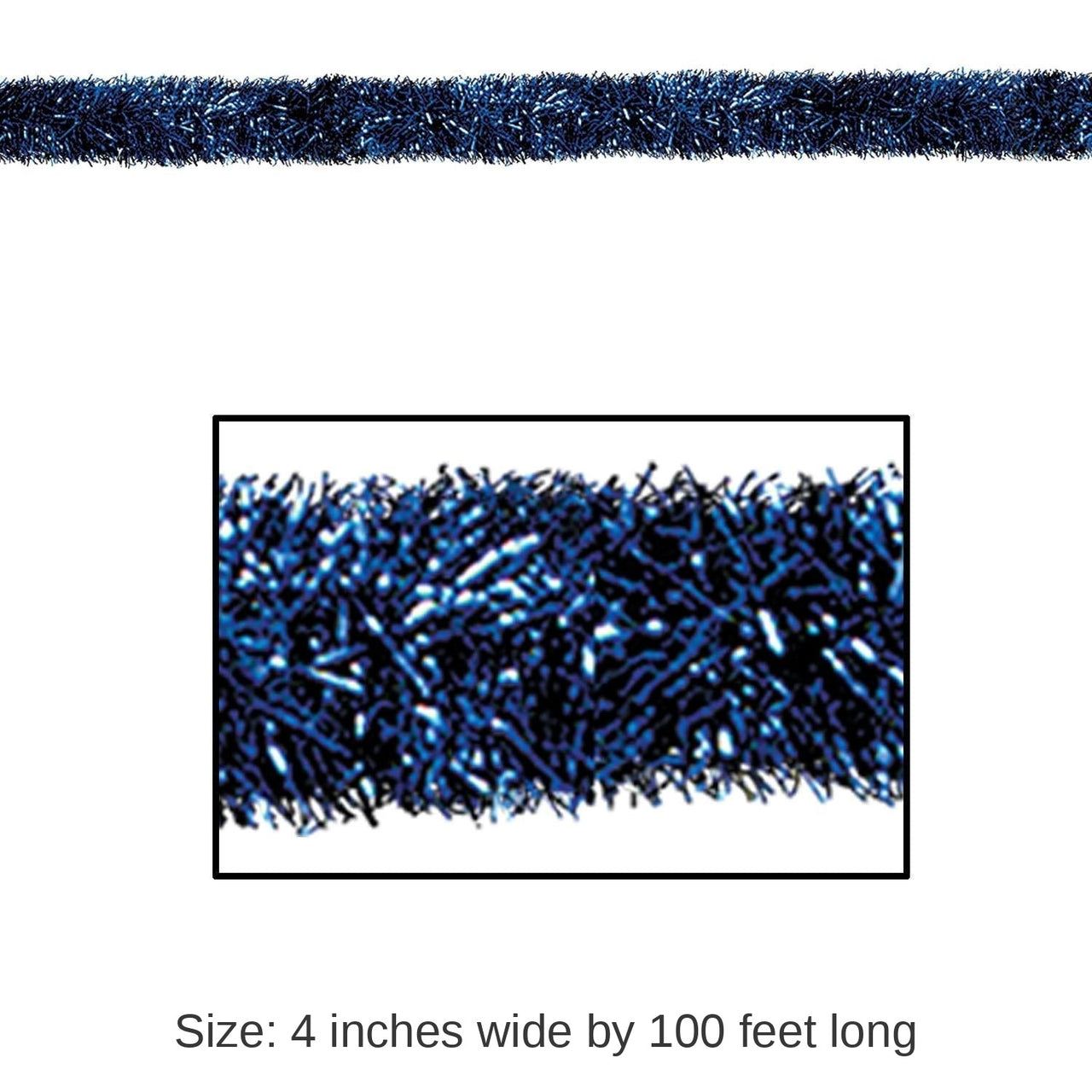 Bulk 100 ft Christmas Blue Tinsel Garland Decoration