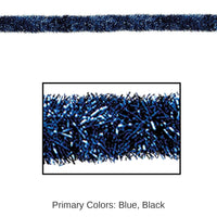Bulk 100 ft Christmas Blue Tinsel Garland Decoration