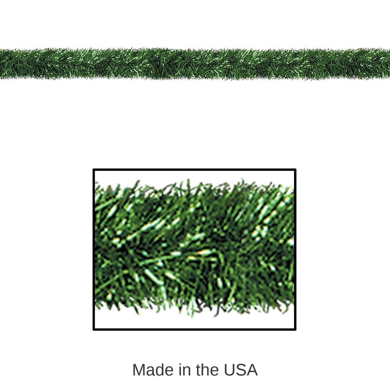 Bulk 100 ft Christmas Green Tinsel Garland Decoration