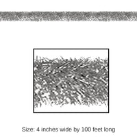Bulk 100 ft Christmas Silver Tinsel Garland - Fire Resistant