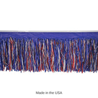 12 Pack Bulk 6-Ply Tissue Fringe Party Drape - red - white - blue
