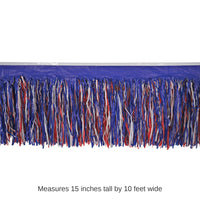 12 Pack Bulk 6-Ply Tissue Fringe Party Drape - red - white - blue