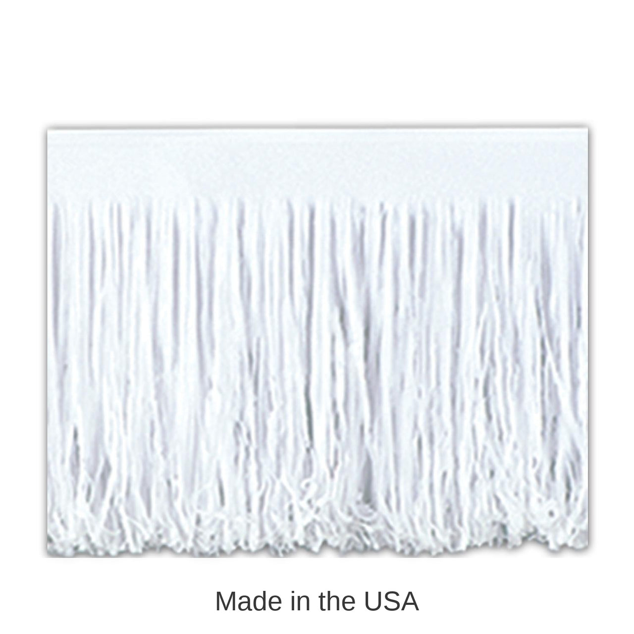 12 Pack Bulk 6-Ply Tissue Party Fringe Drape - white