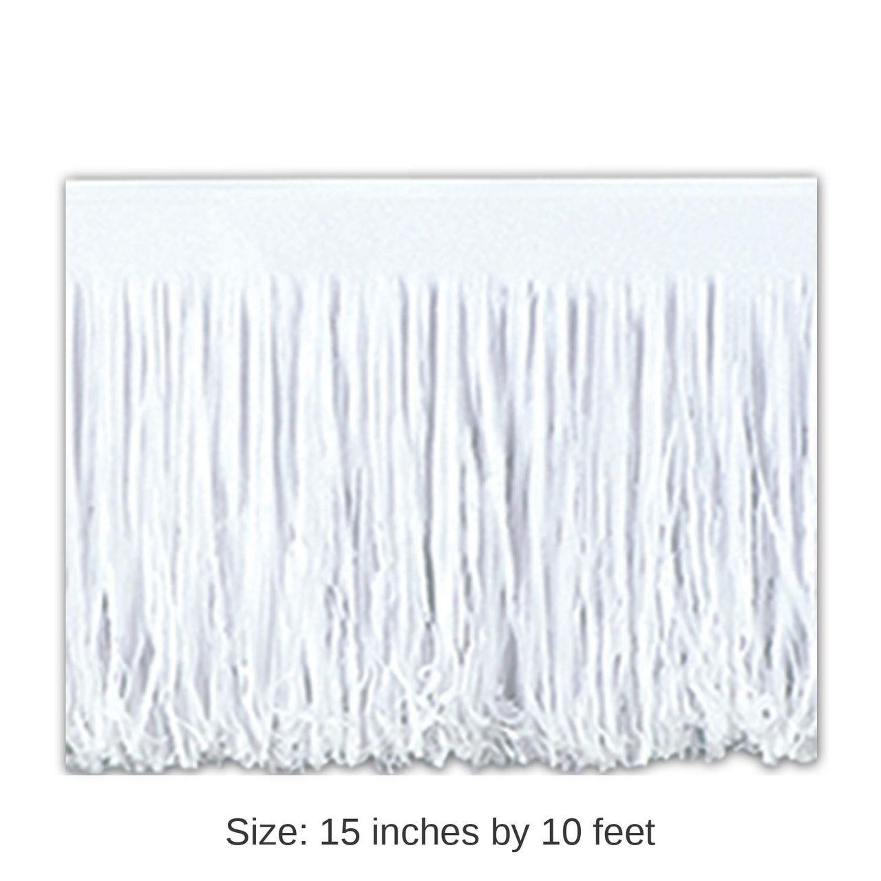 12 Pack Bulk 6-Ply Tissue Party Fringe Drape - white