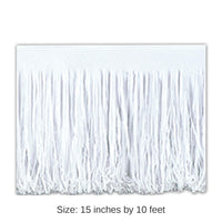 12 Pack Bulk 6-Ply Tissue Party Fringe Drape - white
