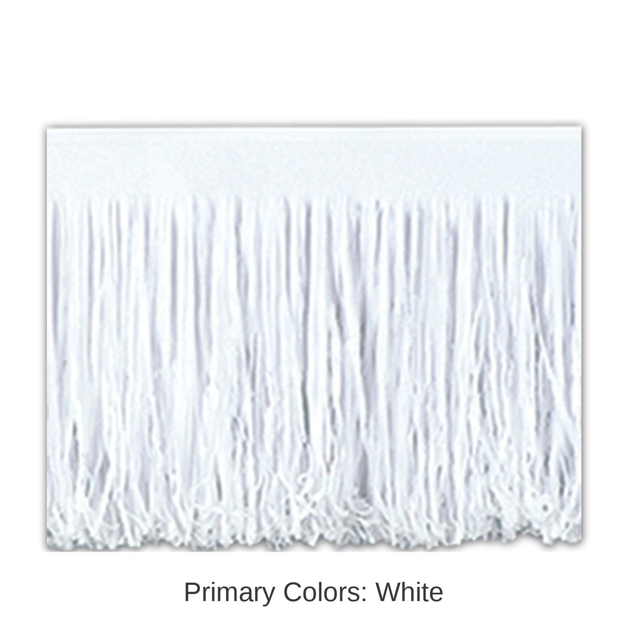 12 Pack Bulk 6-Ply Tissue Party Fringe Drape - white
