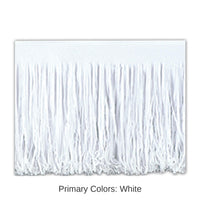 12 Pack Bulk 6-Ply Tissue Party Fringe Drape - white
