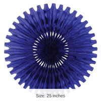 12 Pack Bulk Party Tissue Fan - blue