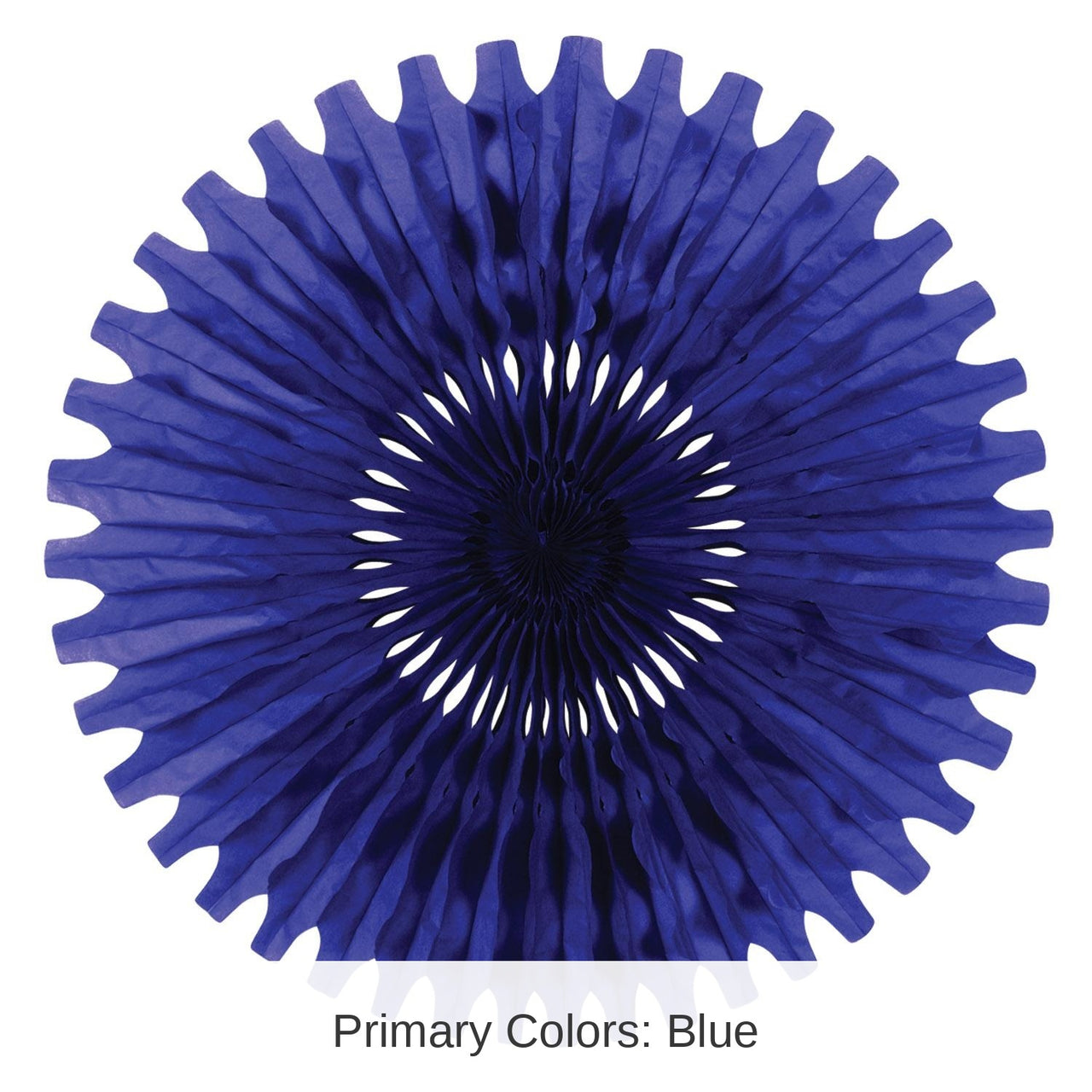 12 Pack Bulk Party Tissue Fan - blue