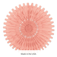 12 Pack Bulk Party Tissue Fan - blush pink
