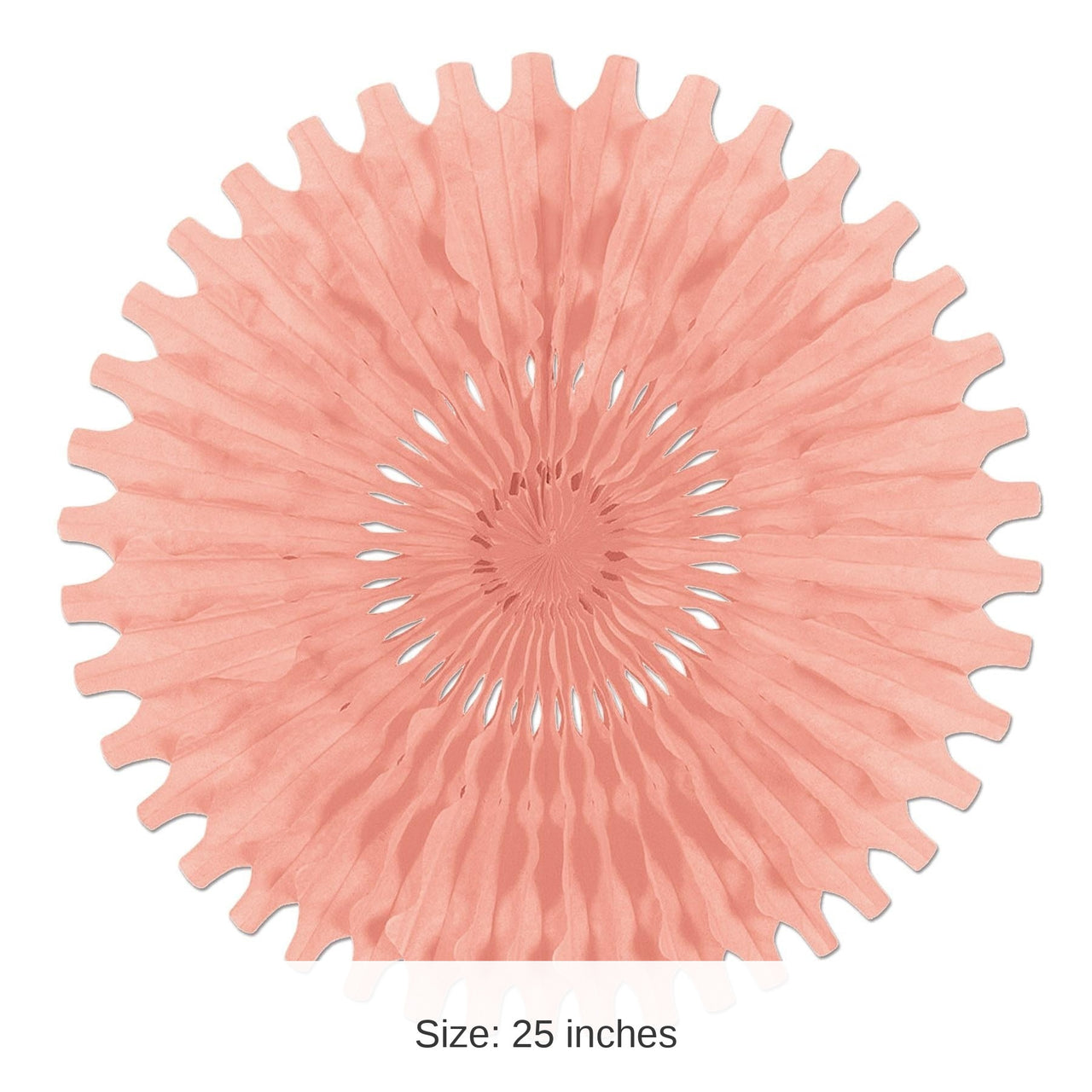 12 Pack Bulk Party Tissue Fan - blush pink