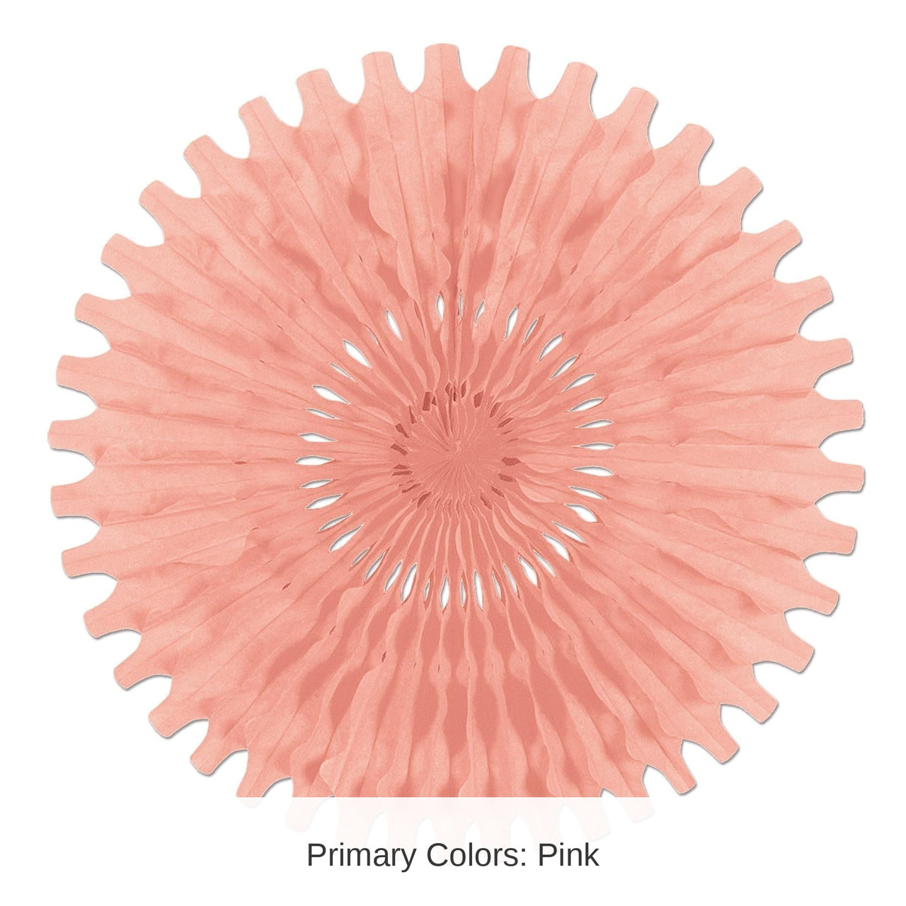 12 Pack Bulk Party Tissue Fan - blush pink