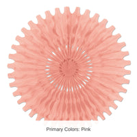 12 Pack Bulk Party Tissue Fan - blush pink