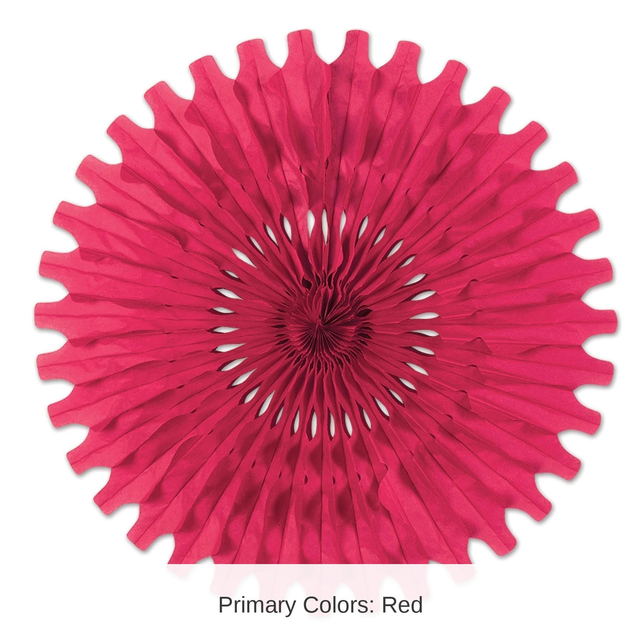 12 Pack Bulk Party Tissue Fan - cerise