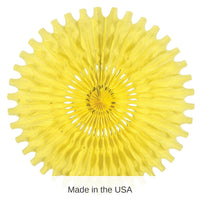 12 Pack Bulk Party Tissue Fan - canary