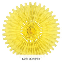 12 Pack Bulk Party Tissue Fan - canary