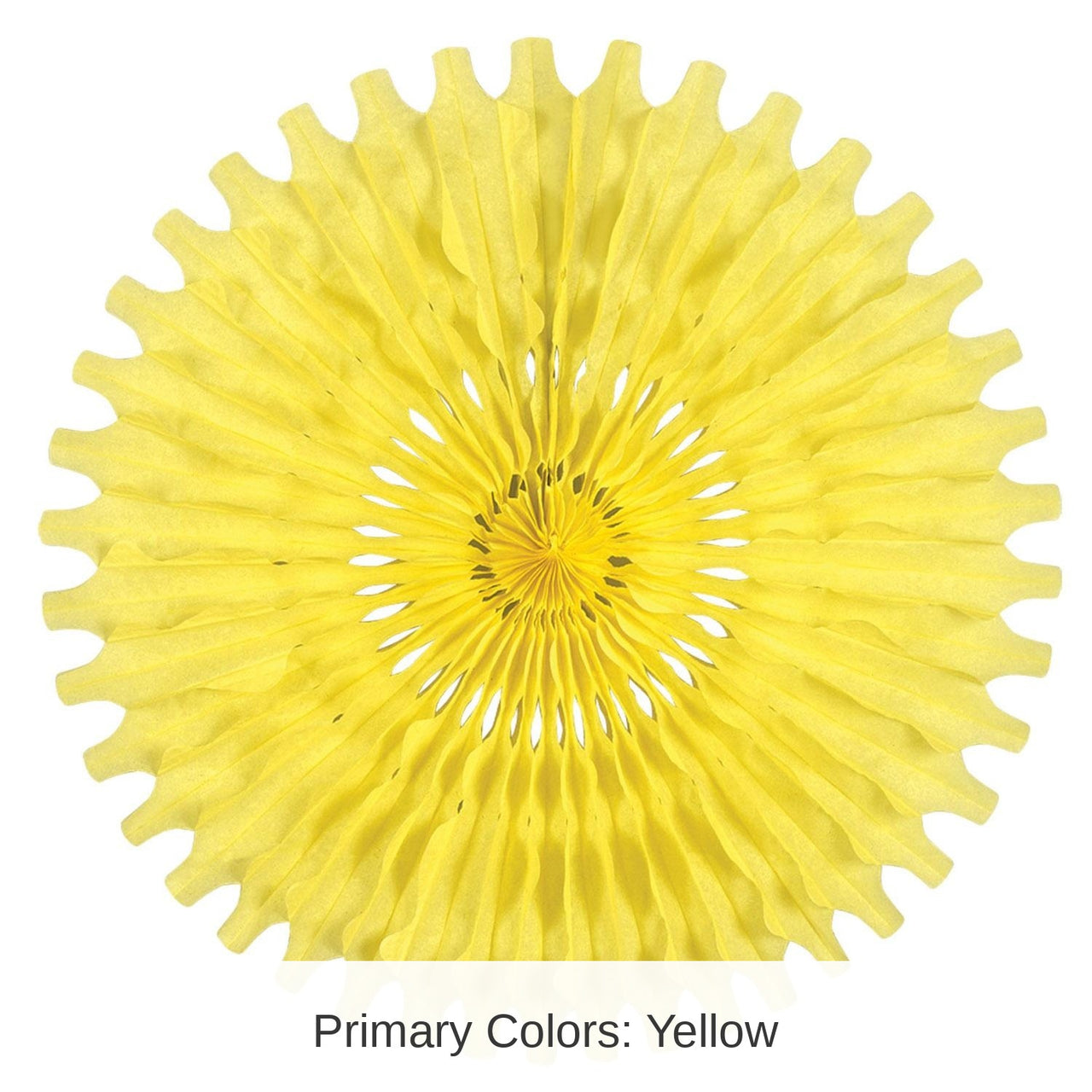 12 Pack Bulk Party Tissue Fan - canary
