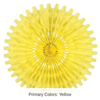 12 Pack Bulk Party Tissue Fan - canary