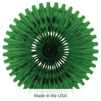 12 Pack Bulk Party Tissue Fan - green