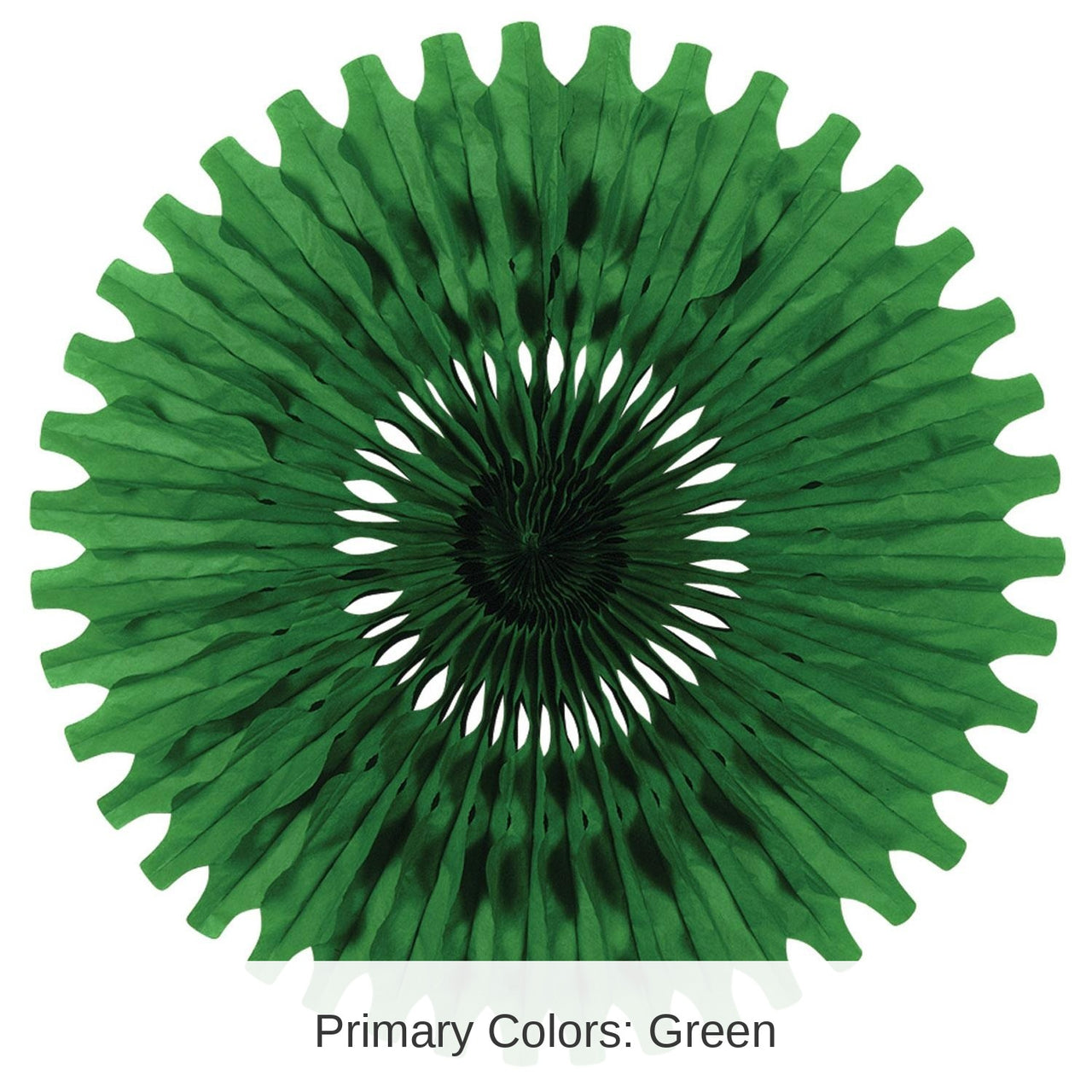 12 Pack Bulk Party Tissue Fan - green