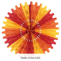 12 Pack Bulk Thanksgiving Tissue Fan - golden-yellow - orange - red