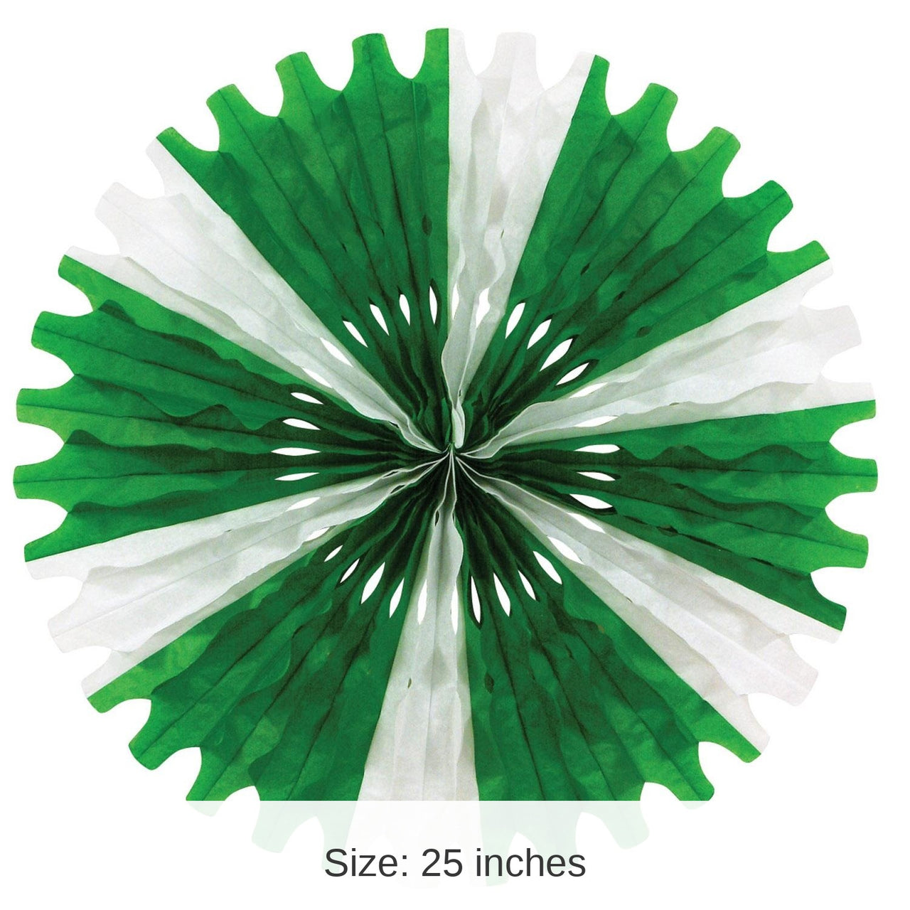 12 Pack Bulk St. Patrick's Day Tissue Fan - green/white