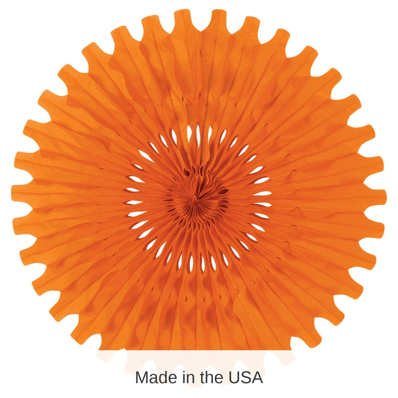 12 Pack Bulk Party Tissue Fan - orange