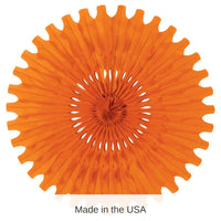 12 Pack Bulk Party Tissue Fan - orange