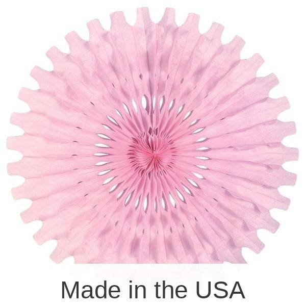 12 Pack Bulk Party Tissue Fan - pink