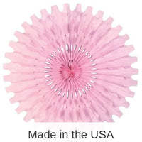 12 Pack Bulk Party Tissue Fan - pink
