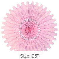 12 Pack Bulk Party Tissue Fan - pink