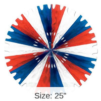 12 Pack Bulk Tissue Party Fan - red - white - blue