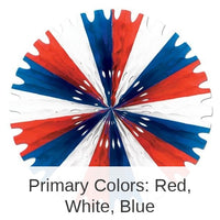 12 Pack Bulk Tissue Party Fan - red - white - blue