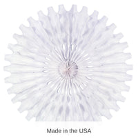 12 Pack Bulk Party Tissue Fan - white