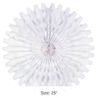 12 Pack Bulk Party Tissue Fan - white
