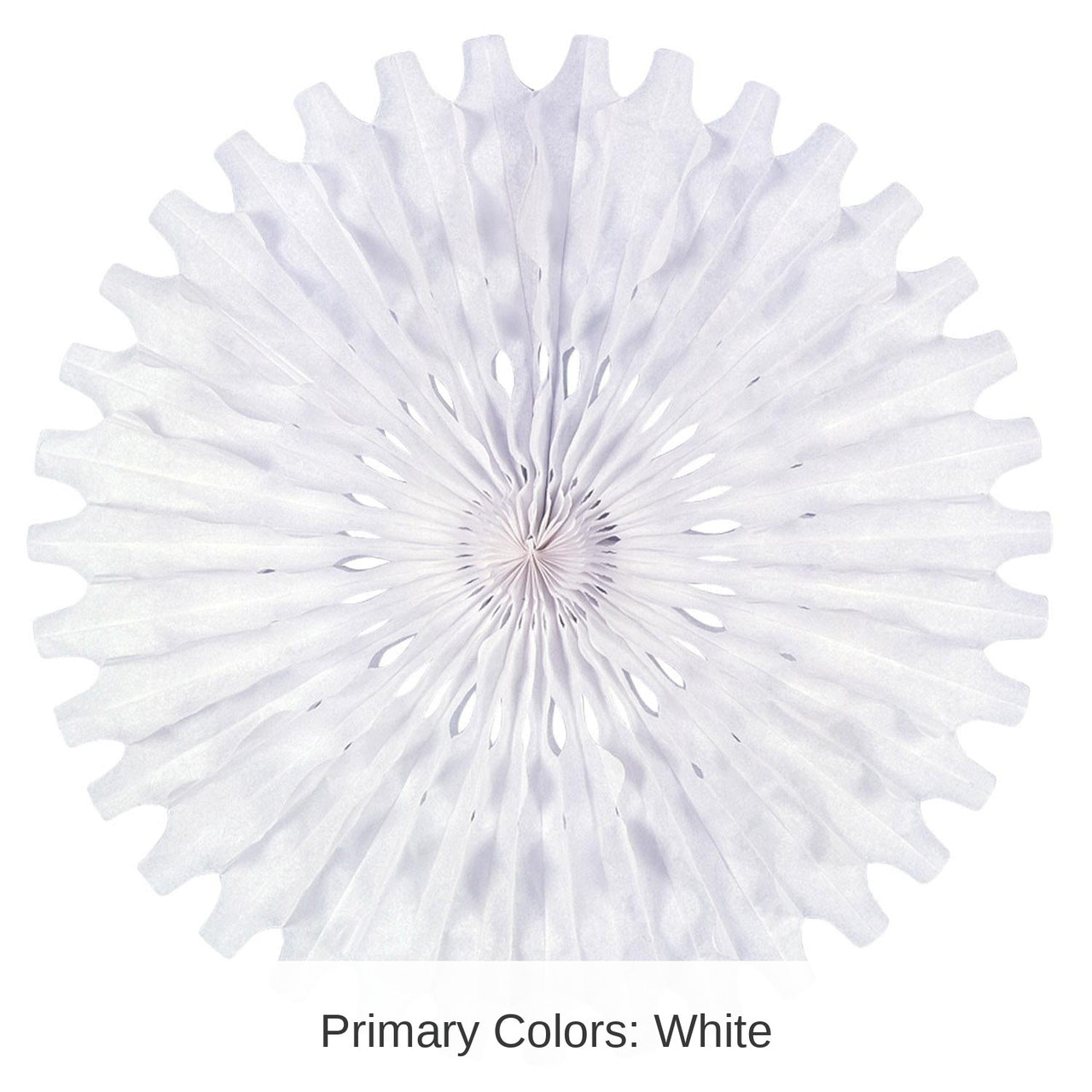 12 Pack Bulk Party Tissue Fan - white