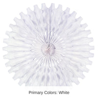 12 Pack Bulk Party Tissue Fan - white