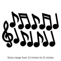 144 Piece Bulk Musical Notes Party Silhouettes