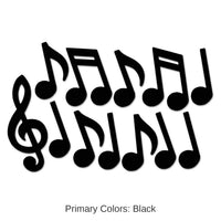 144 Piece Bulk Musical Notes Party Silhouettes