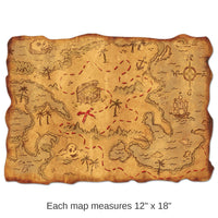 12 Pack Bulk Plastic Treasure Party Map
