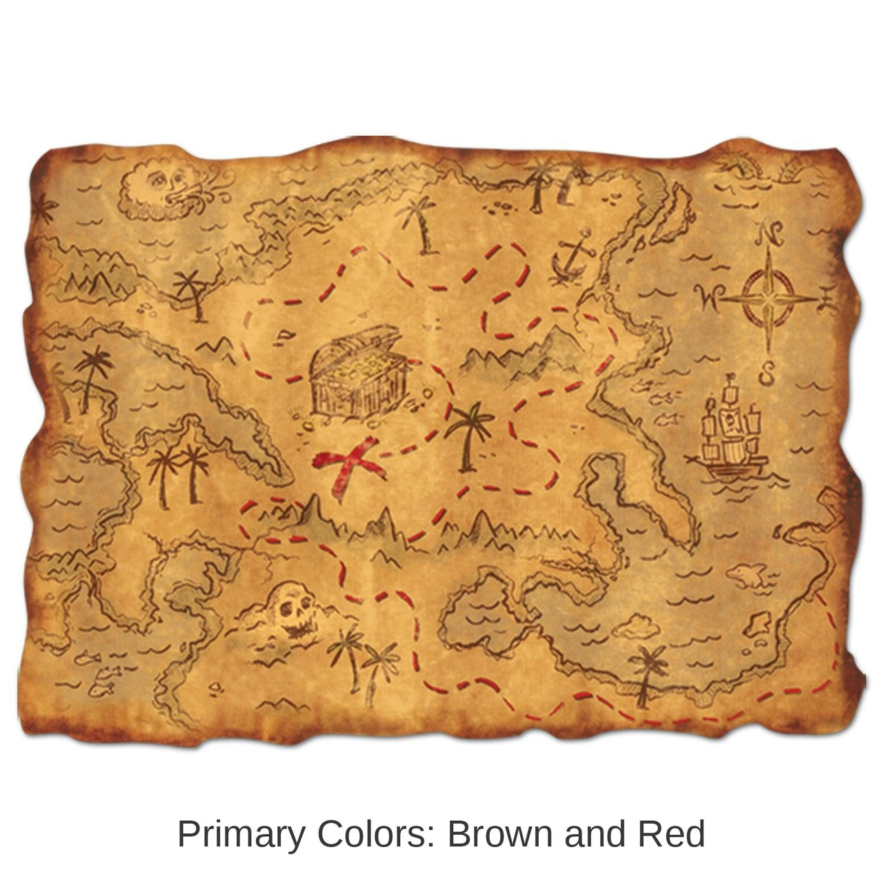 12 Pack Bulk Plastic Treasure Party Map