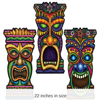 24 Pack Bulk Luau Party Tiki Cutouts